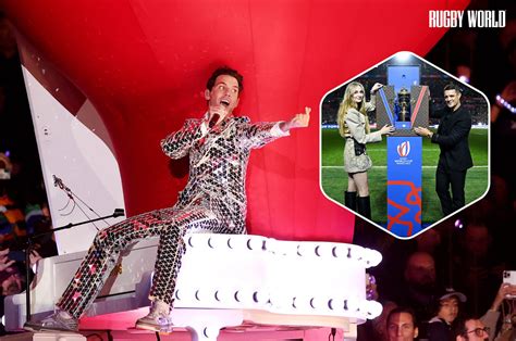 Celebrities spotted at Rugby World Cup final as singer .